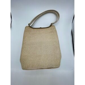 Vintage 60s Raffia Purse Handbag Kiss-Lock Hippie BOHO Classic